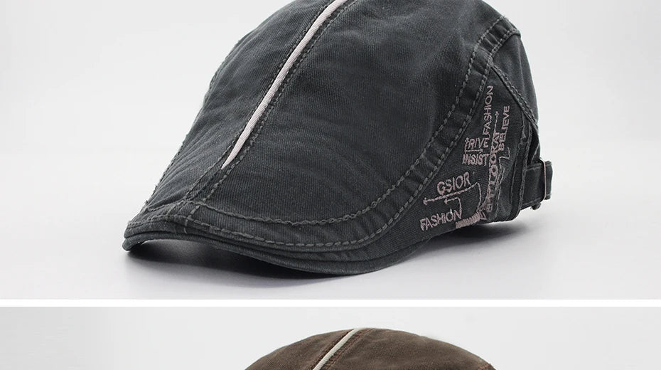 Men Beret – Adjustable Cotton Driver Cap Comfort