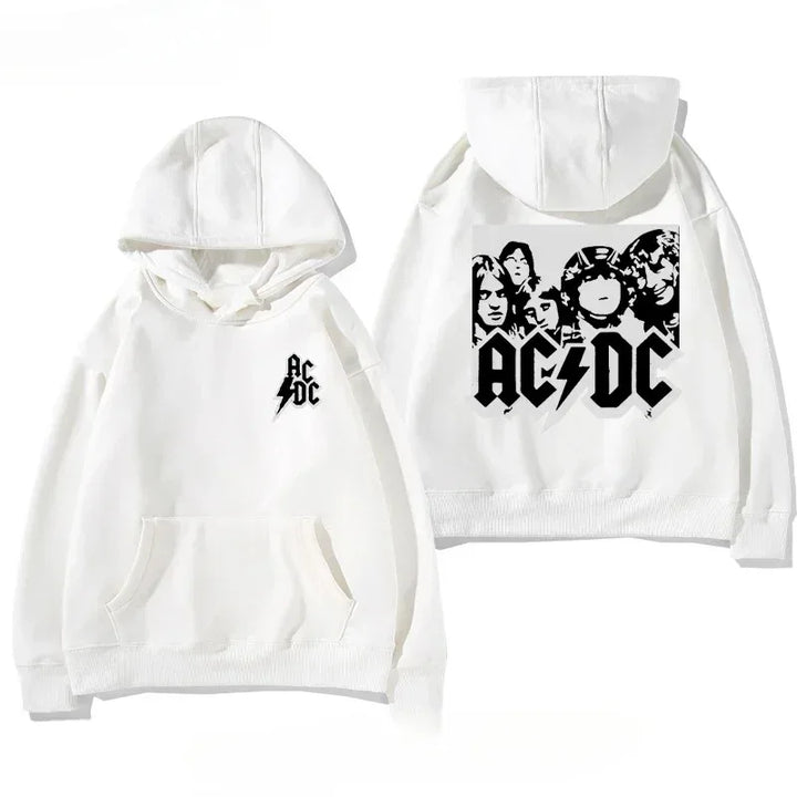 Men's AC/DC Retro Fleece Hoodie for Autumn Winter