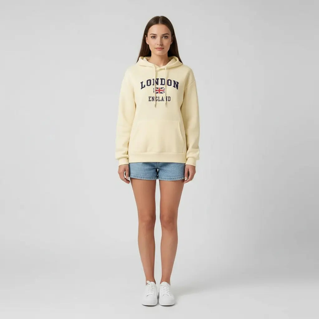 Women's Oversized Hooded Sweatshirt – London Print Cozy