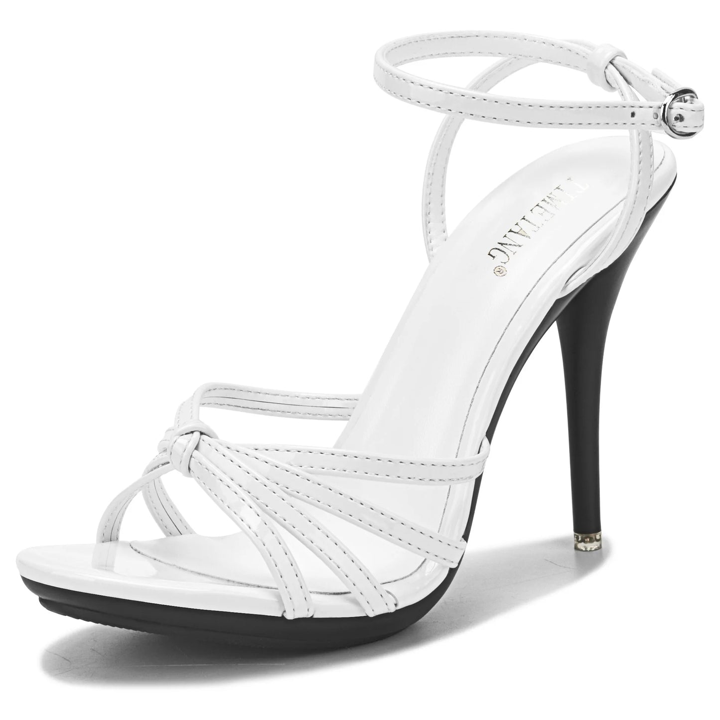 Cross-tied Black Women’s Sandals – 11 cm Heels