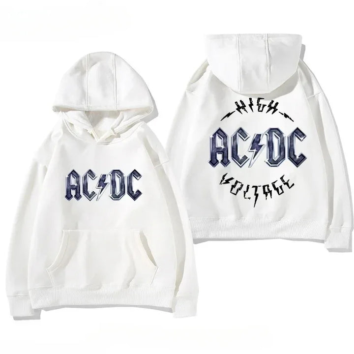 Men's AC/DC Retro Fleece Hoodie for Autumn Winter