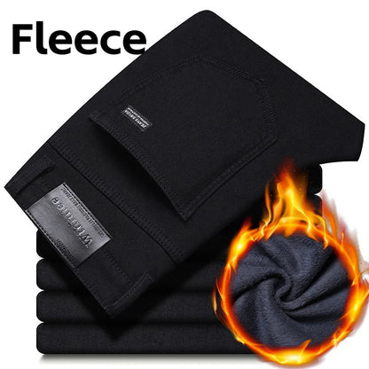 Men's Stretch Straight Leg Jeans for Business Wear