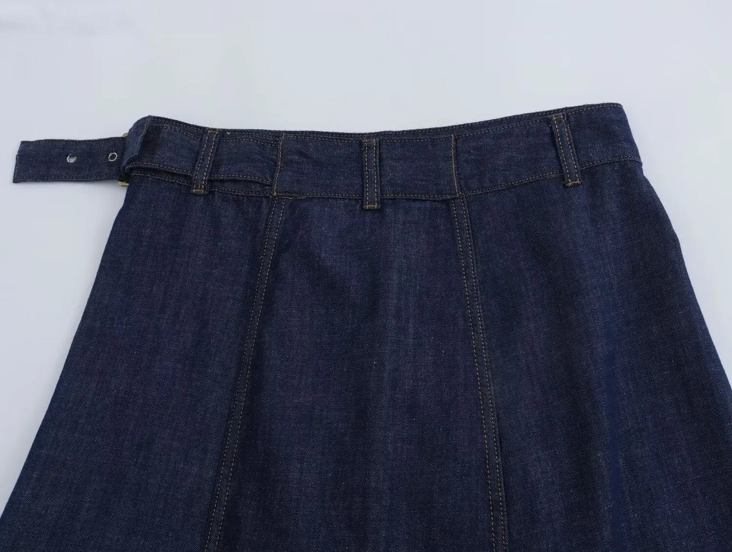 High Waist Denim Skirt Women – French Minimalist