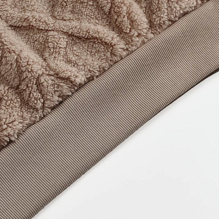 Jacquard Hoodie for Men with Velvet Texture and Pattern