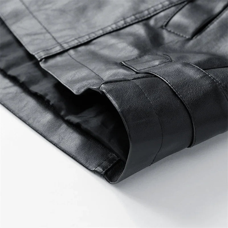 Black jacket strap and stitching detail