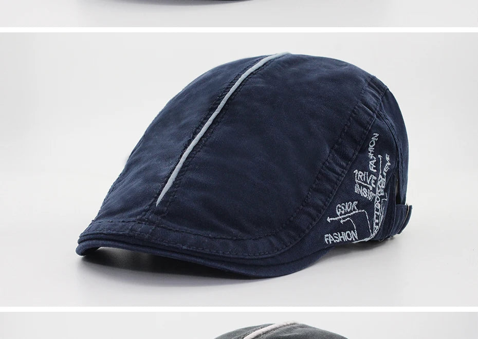 Men Beret – Adjustable Cotton Driver Cap Comfort