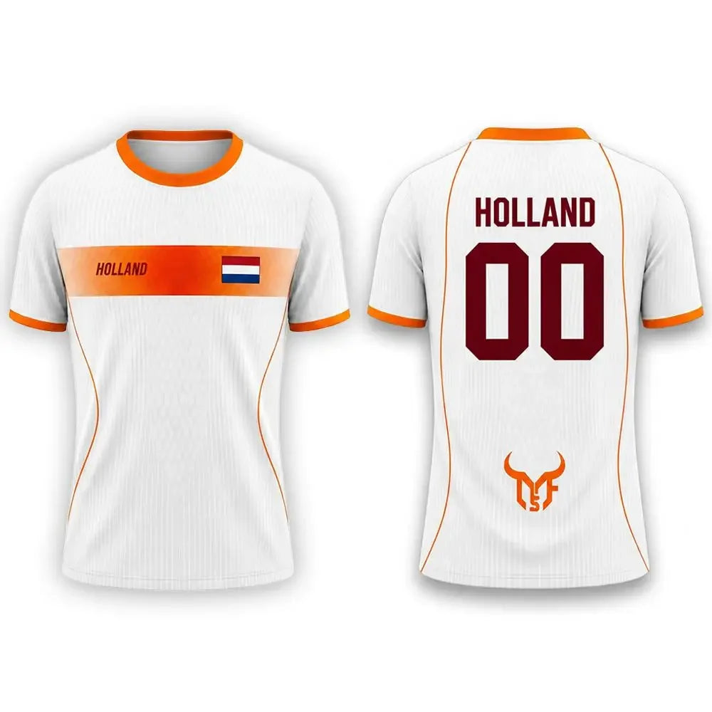 Soccer fan shirt with polyester broadcloth construction
