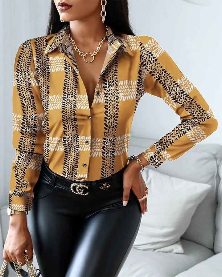 Women’s Printed Blouse – Chain, Floral, Geometric