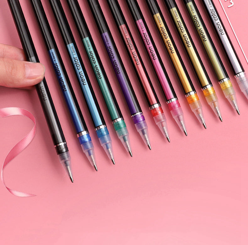 Glitter Gel Pens Set – 48 Colors for Art & School