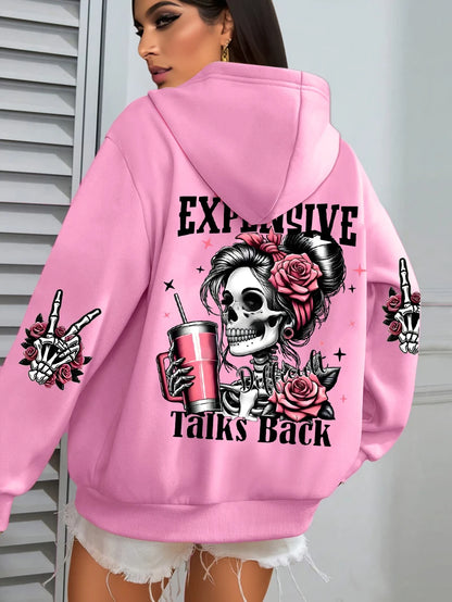 Women's Graphic Hoodie - Funny Printed Pullover