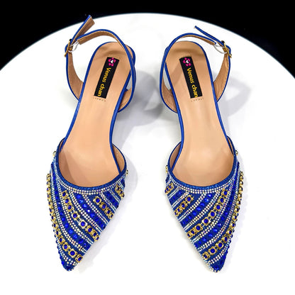 Fuchsia Rhinestone Heels & Bag Set – Party Ready Bling