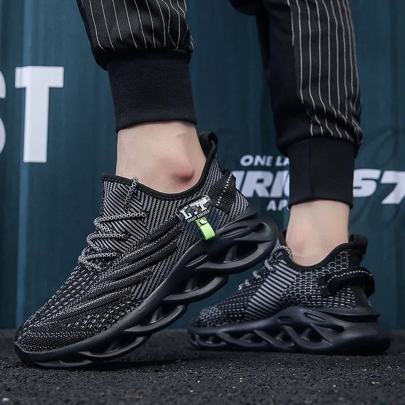 Men’s Black Running Shoes – Breathe & Go Faster