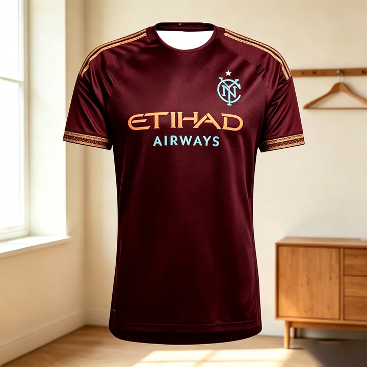 Sports-inspired black fan shirt shown as a coded product variant