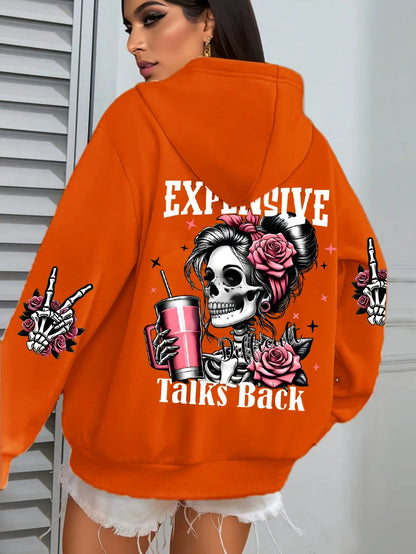 Women's Graphic Hoodie - Funny Printed Pullover