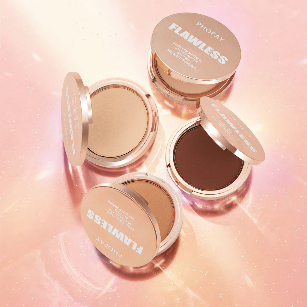 Say Goodbye to Shine: PHOFAY Matte Setting Pressed Powder for a Soft-Focus Look

