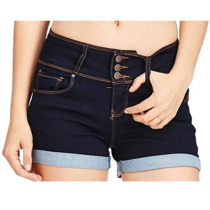 Women's High Waisted Denim Shorts – Stretch Comfort