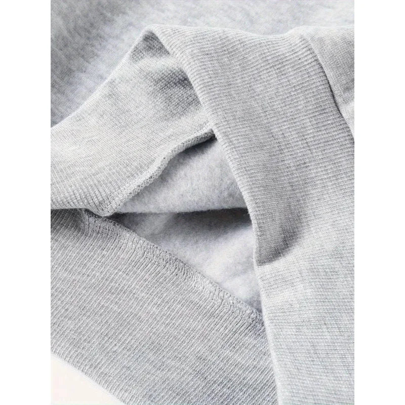 Graphic print hoodie women hooded drawstring in grey for fall outfits