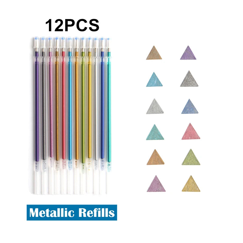 Glitter Gel Pens Set – 48 Colors for Art & School