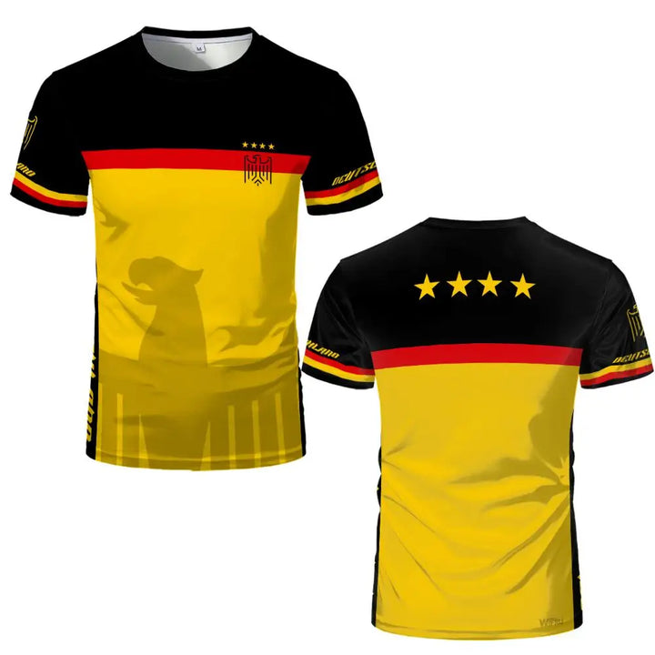 Wifru Germany print T-shirt with pull-on O-neck construction