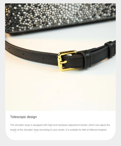 Genuine Leather V-Accent Crossbody – 21×13 cm