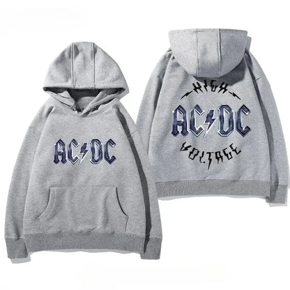 Men's AC/DC Retro Fleece Hoodie for Autumn Winter