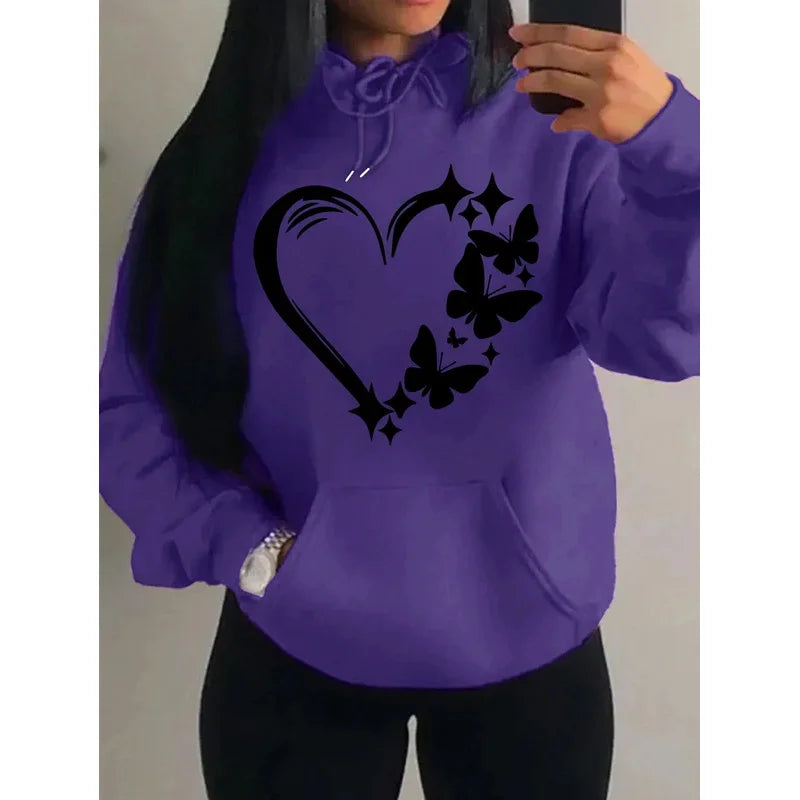 Butterfly Hoodie Women – Cute Oversized Y2K Streetwear