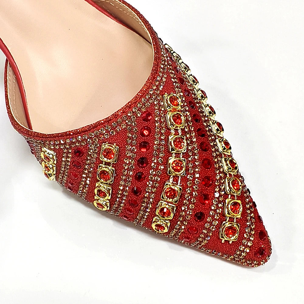 Fuchsia Rhinestone Heels & Bag Set – Party Ready Bling