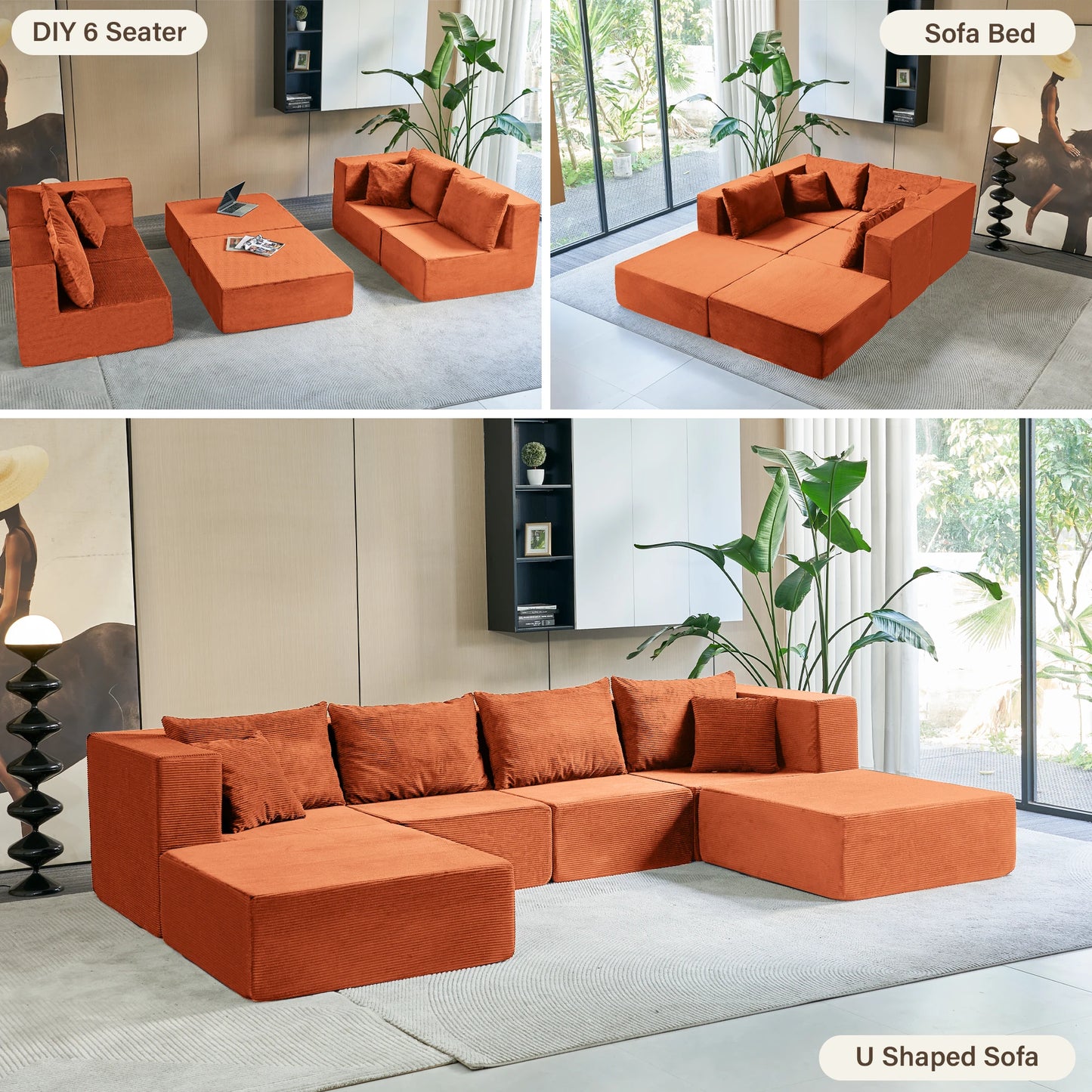 corduroy modular sectional sofa separate floor seating arrangement kids friendly cloud modular sofa