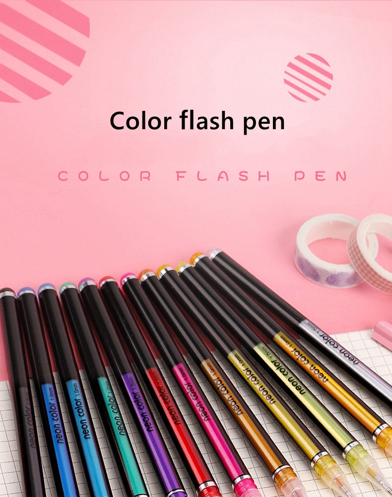 Glitter Gel Pens Set – 48 Colors for Art & School