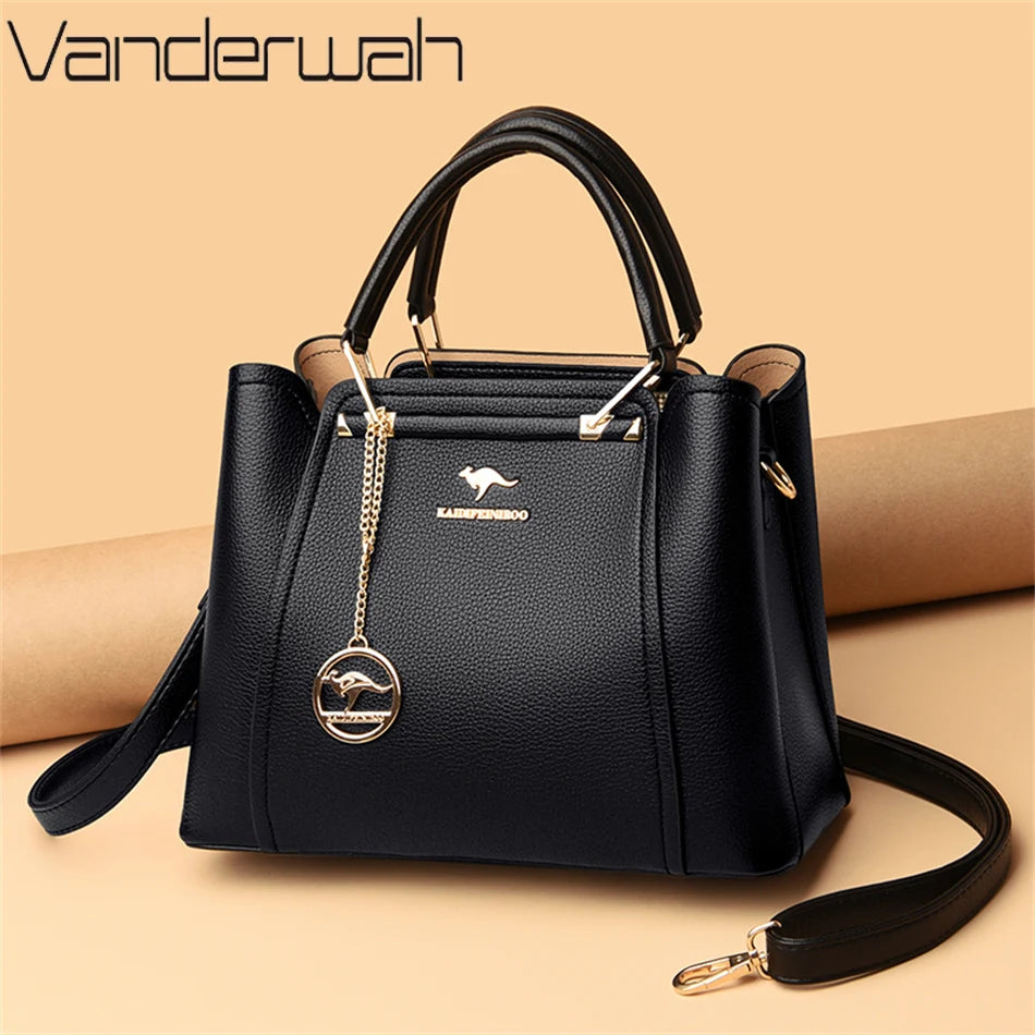Vegan leather tote bag side profile showing soft structure and roomy base, lightweight shopper tote that looks expensive
