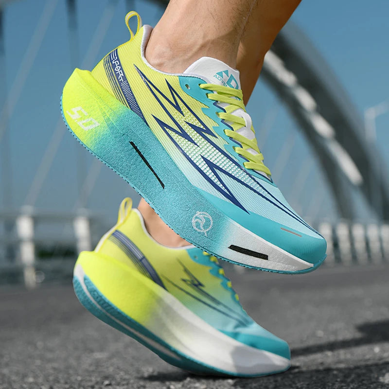 men's running shoes outdoor lifestyle shot with breathable air mesh and non-slip sole for all-day wear
