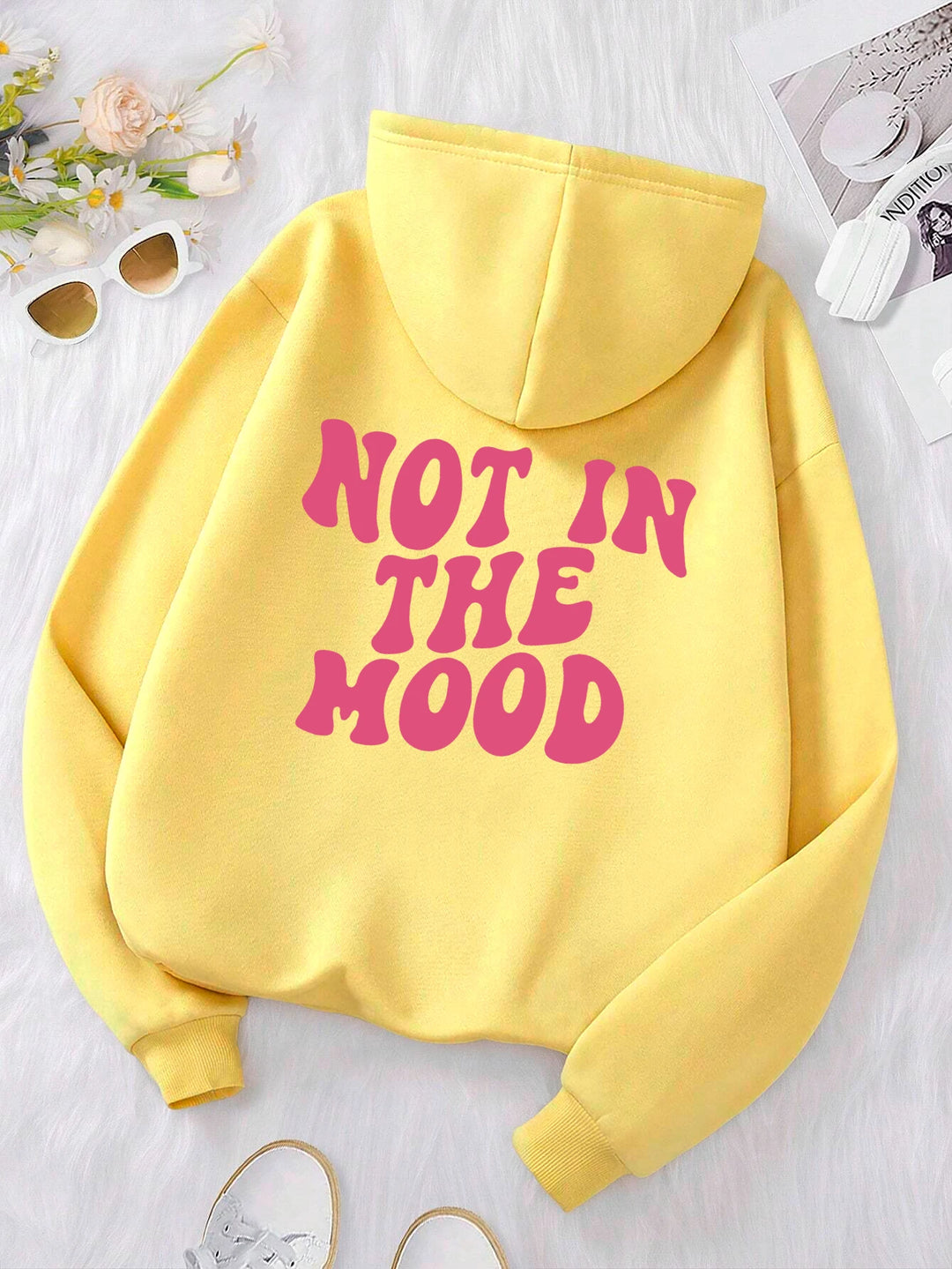 Plus Size “Not in the Mood” Hoodie – Cozy Fit