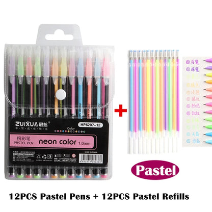 Glitter Gel Pens Set – 48 Colors for Art & School