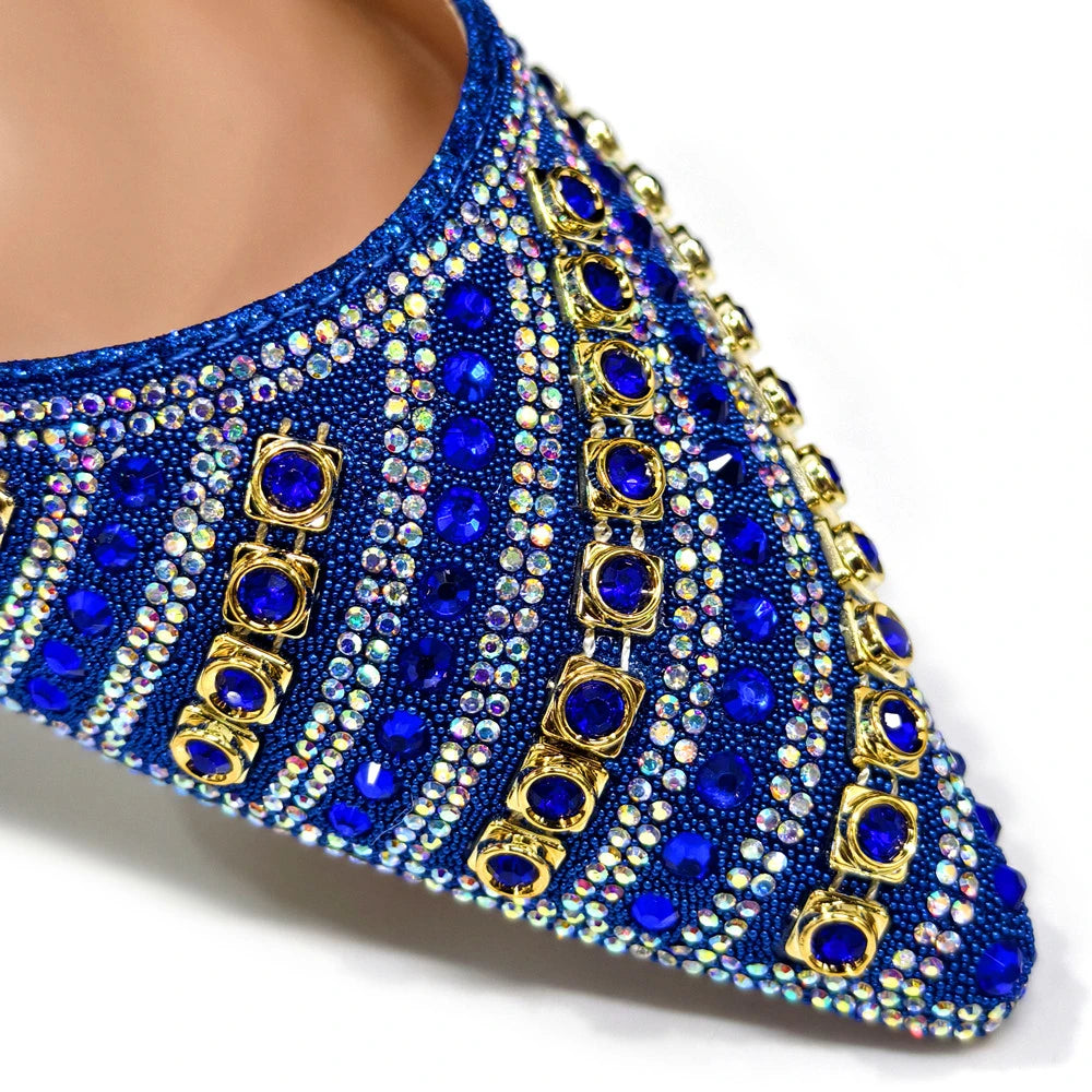 Fuchsia Rhinestone Heels & Bag Set – Party Ready Bling