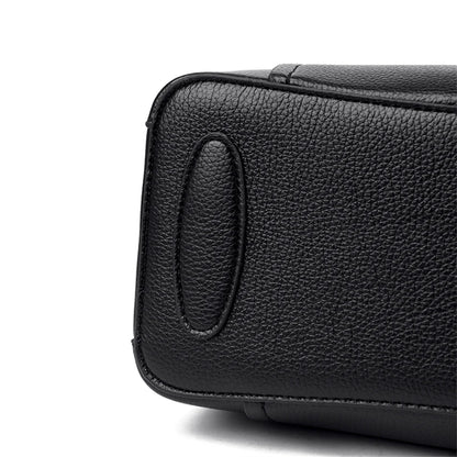 Vegan Leather Tote Bag - 3-Layer Zip, Roomy & Chic Days