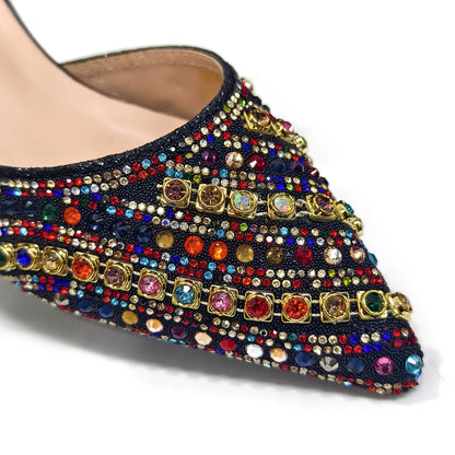 Fuchsia Rhinestone Heels & Bag Set – Party Ready Bling