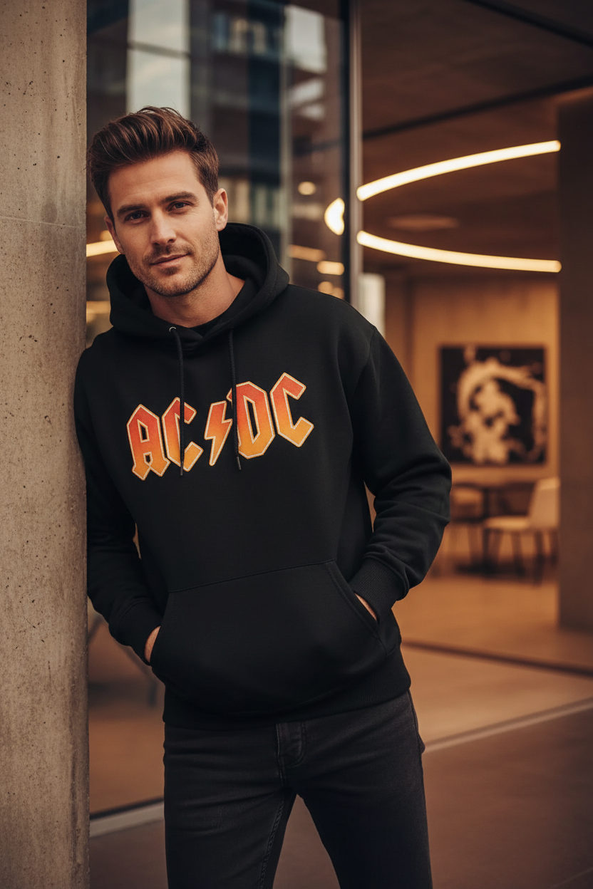 Fleece hoodie men winter thick fabric texture casual daily wear