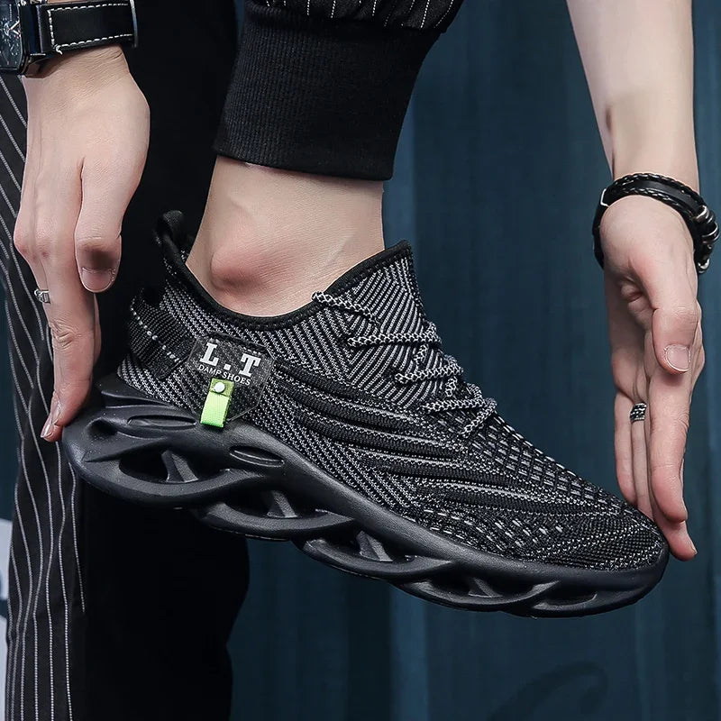 Men’s Black Running Shoes – Breathe & Go Faster