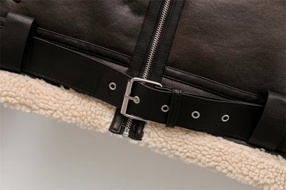 Faux Fur Coat Women - Belted Vintage Longline Fit Cozy!