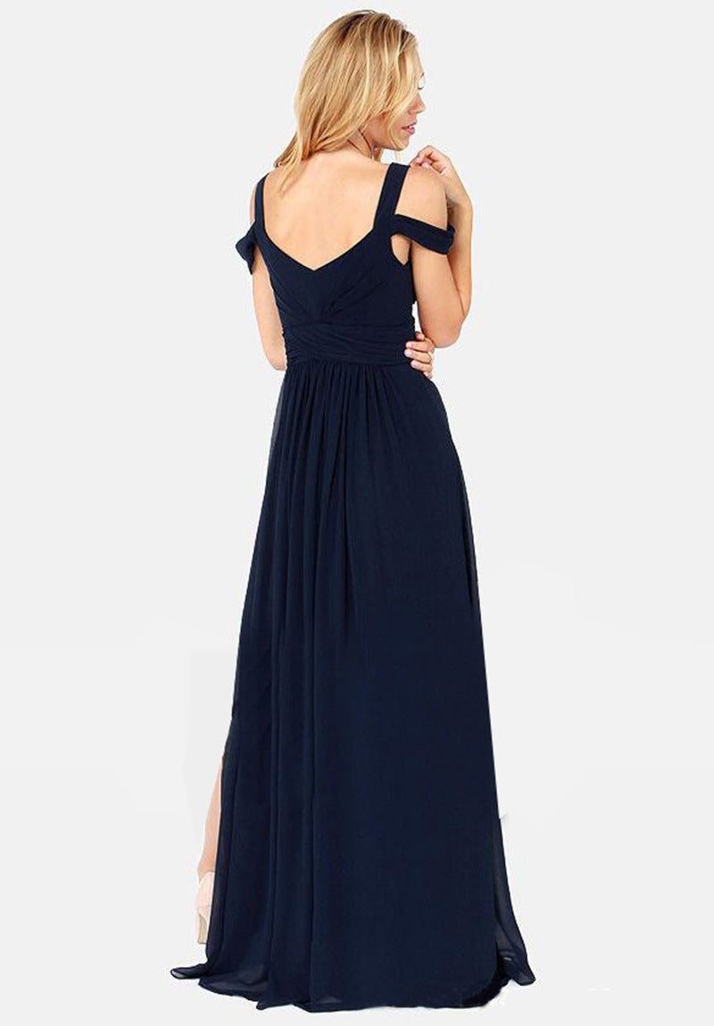 Short-Sleeve Greek Style Pleated Dress – Close-Up

