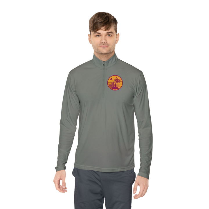 Side view of dropped-shoulder relaxed fit on the cozy fall crewneck

