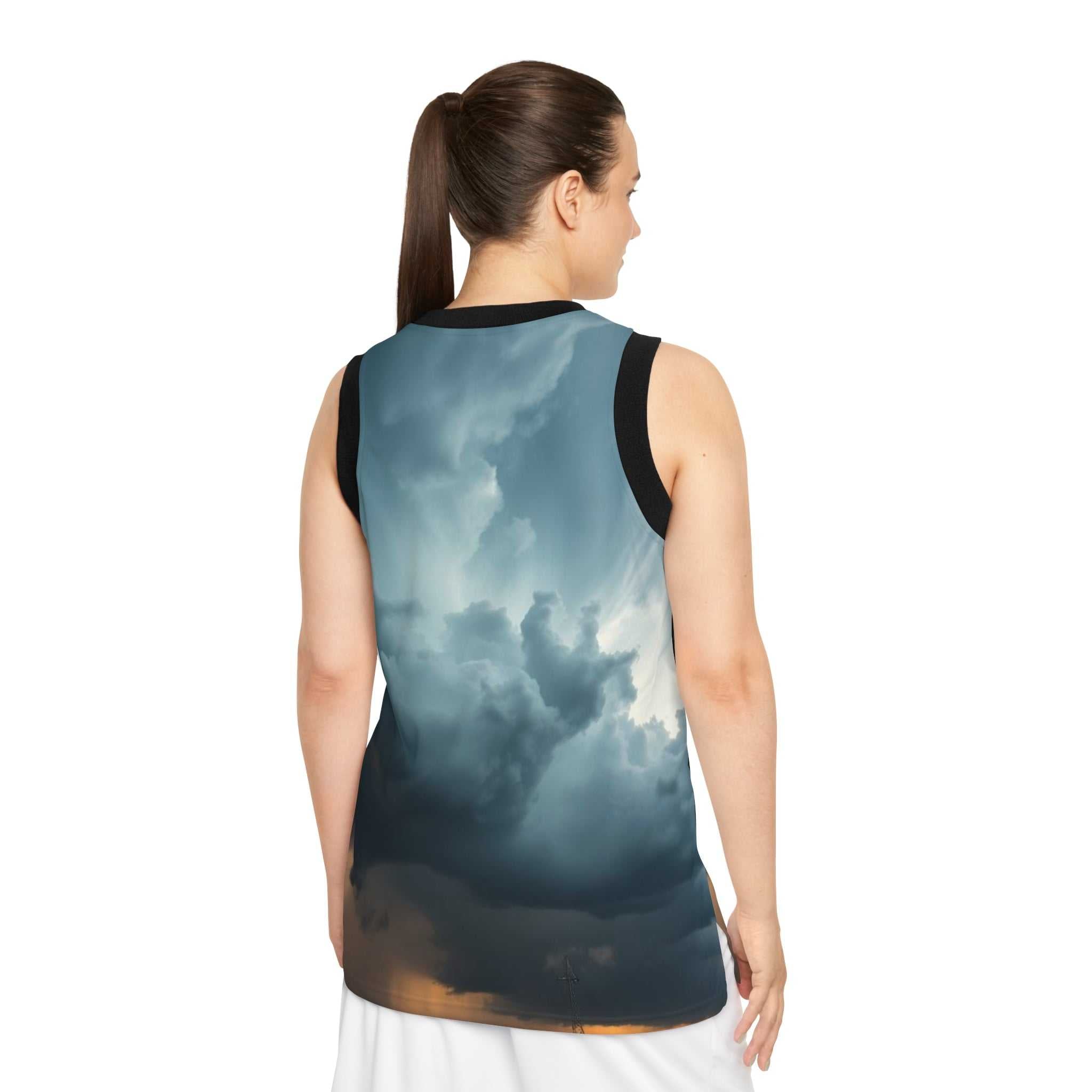 Sky Vibes Basketball Jersey – Trendy Unisex Activewear www.PrintOne1.com