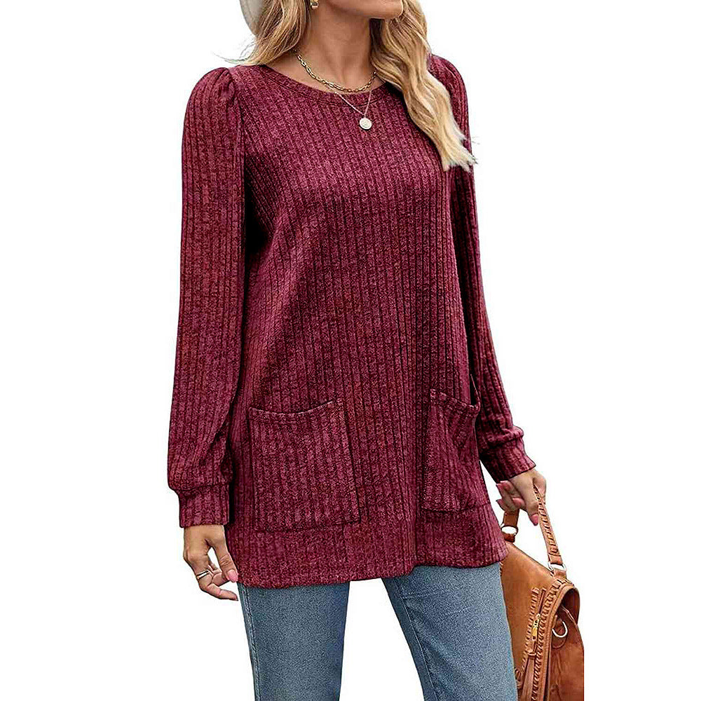 Mid-Length Solid Color Long Shirt for Women - Shop Now