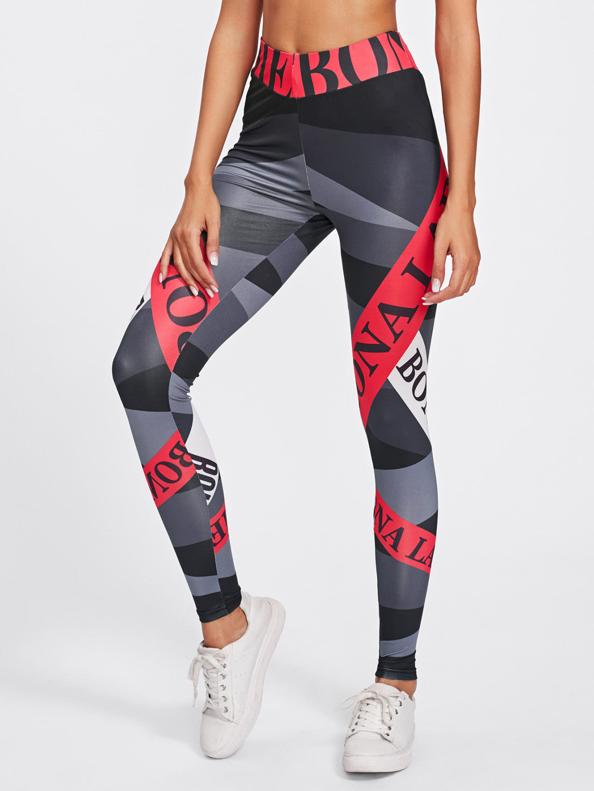 Sleek Alphabet Pattern Leggings – Studio to Brunch

