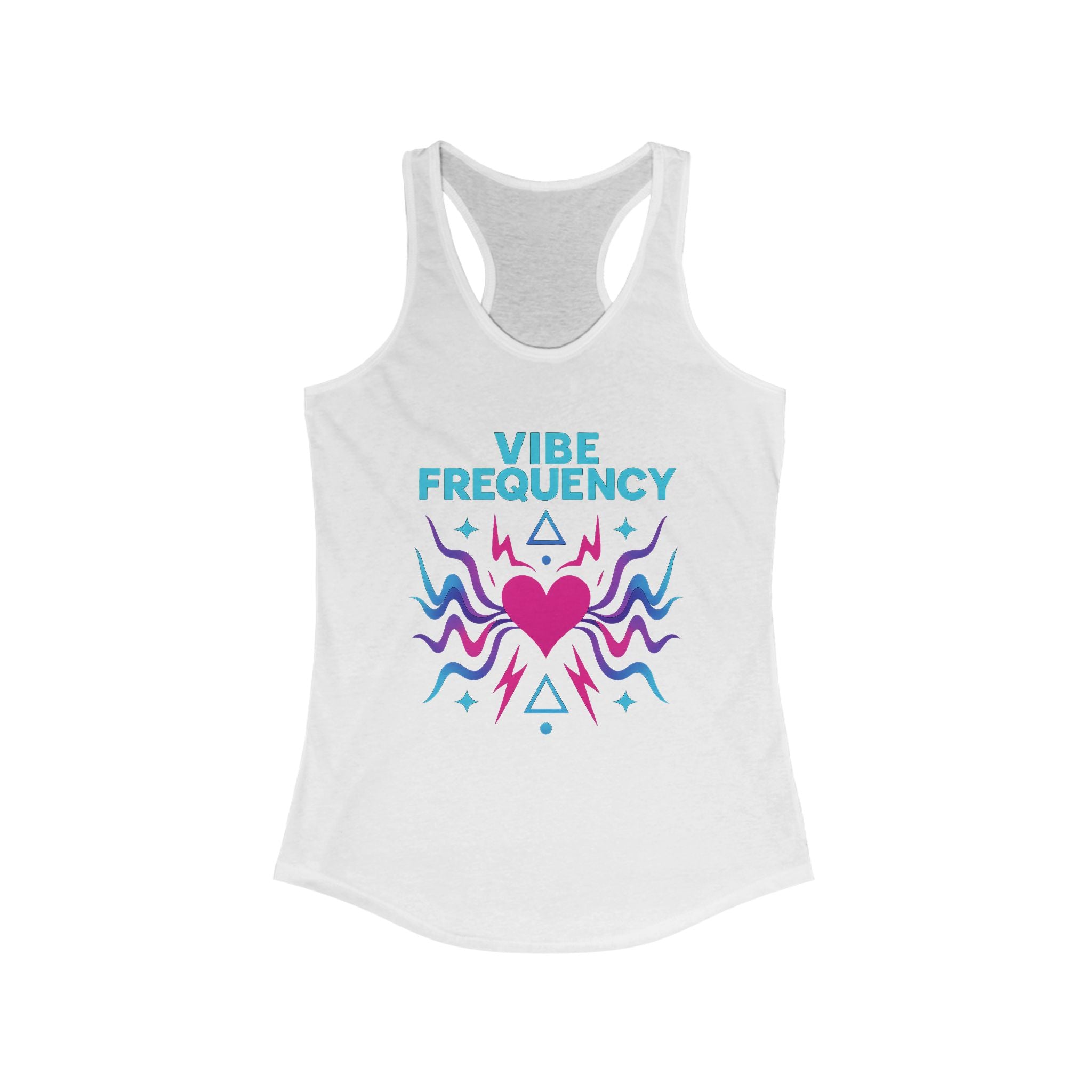 Festival-ready racerback tank styled with sunglasses

