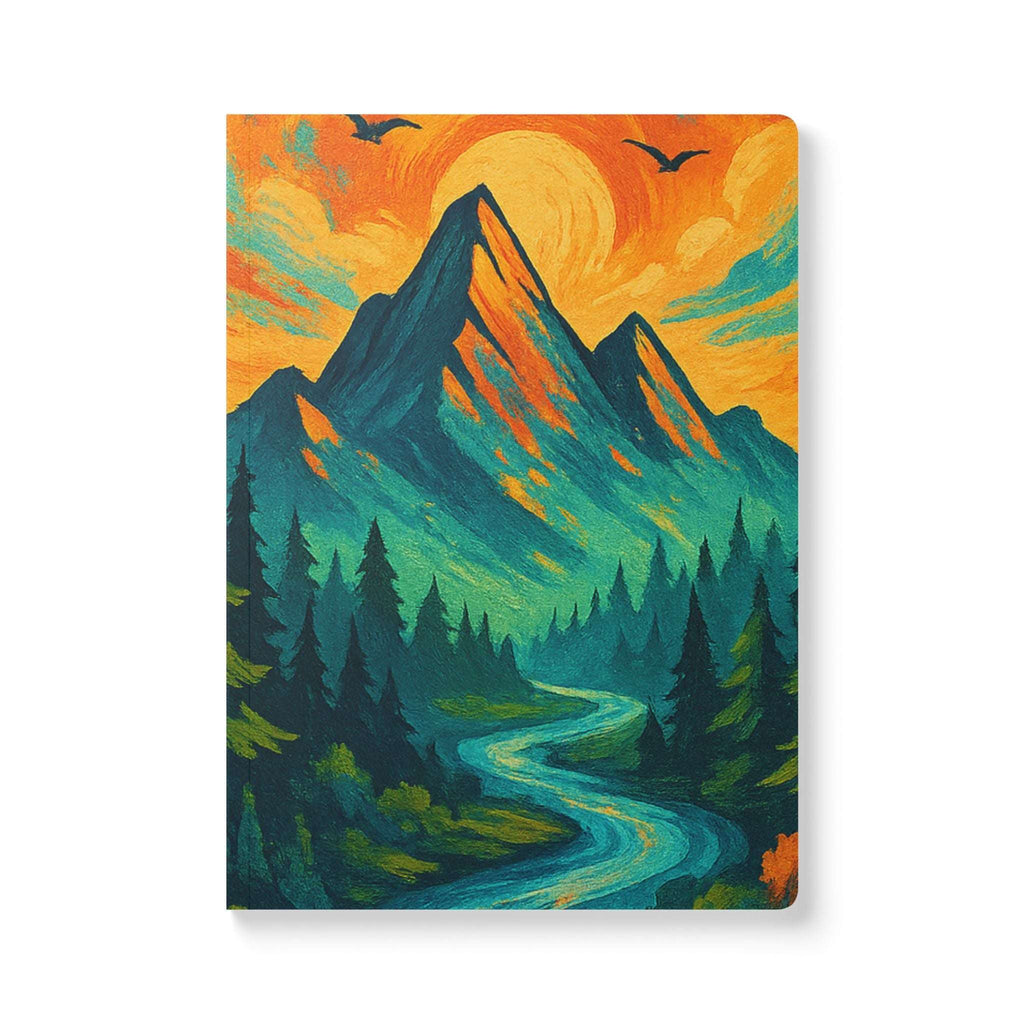 Inspirational mountain journal for gifting or travel diaries


