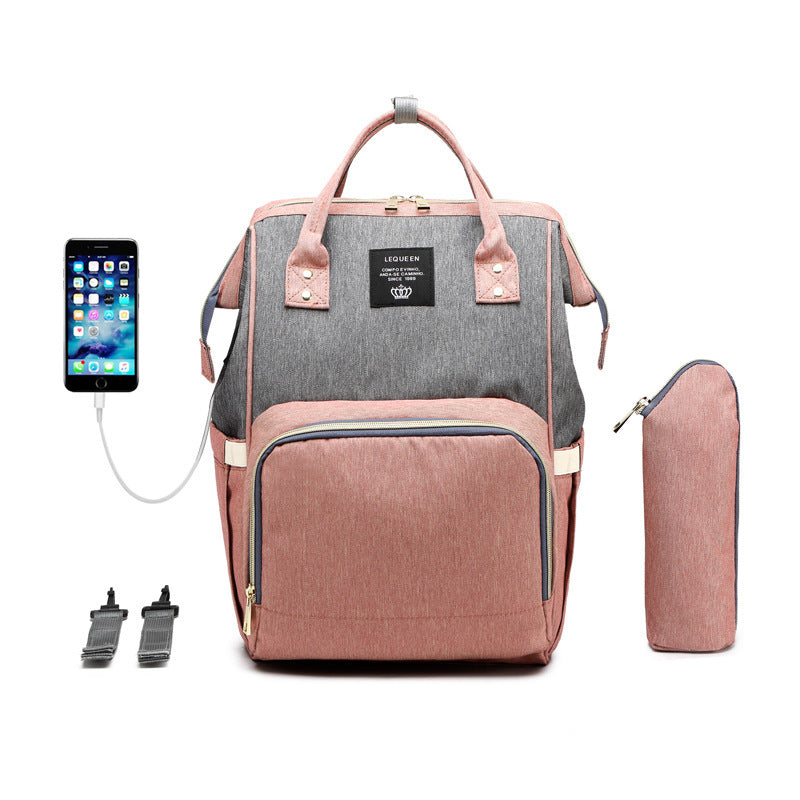 Spacious LEQUEEN Mummy Bag: Ideal for Travel & Playdates