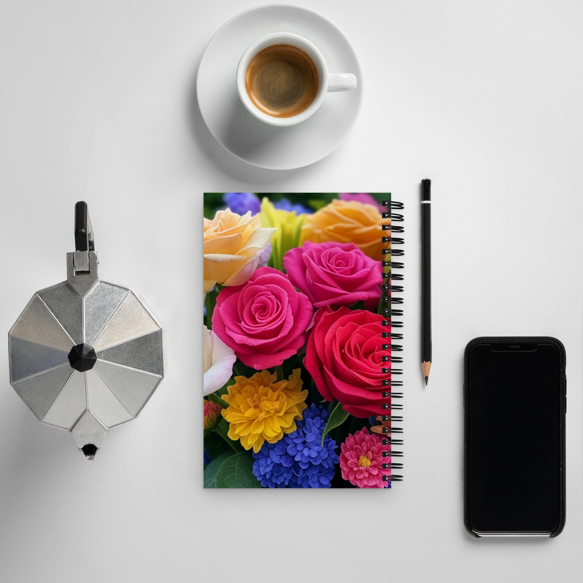 “Stack of Spiral Notebooks in US & EU Sizes Highlighting Portability”

