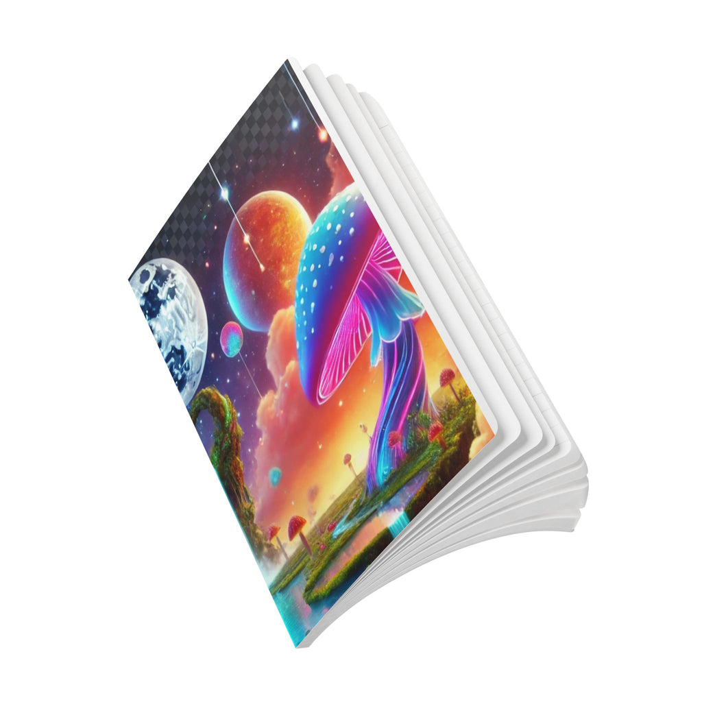 Stack of journals in artistic setup with pens and decor

