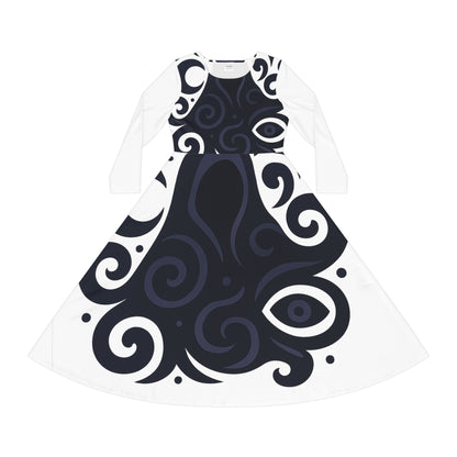 Statement Women’s Dance Dress in Bohemian Style Prints

